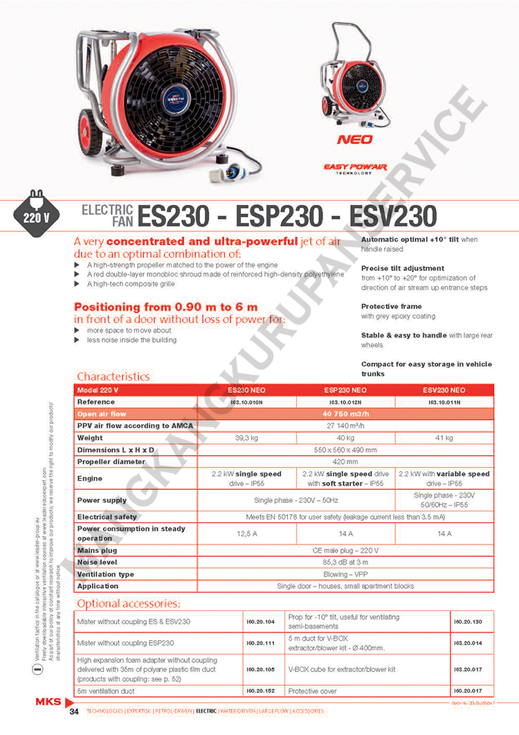 ES230 - ESP230 - ESV230